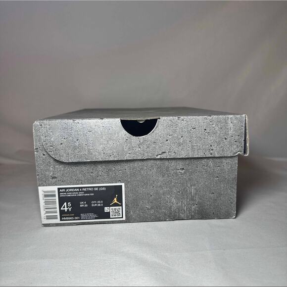 Size 4.5 - Nike Air Jordan 4 Retro SE GS Wet Cement Men's Shoes Ships Now - Picture 9 of 10